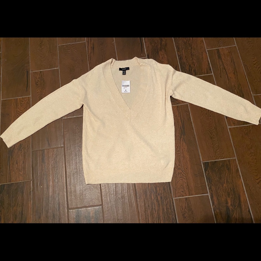 F21 oversized natural sweater